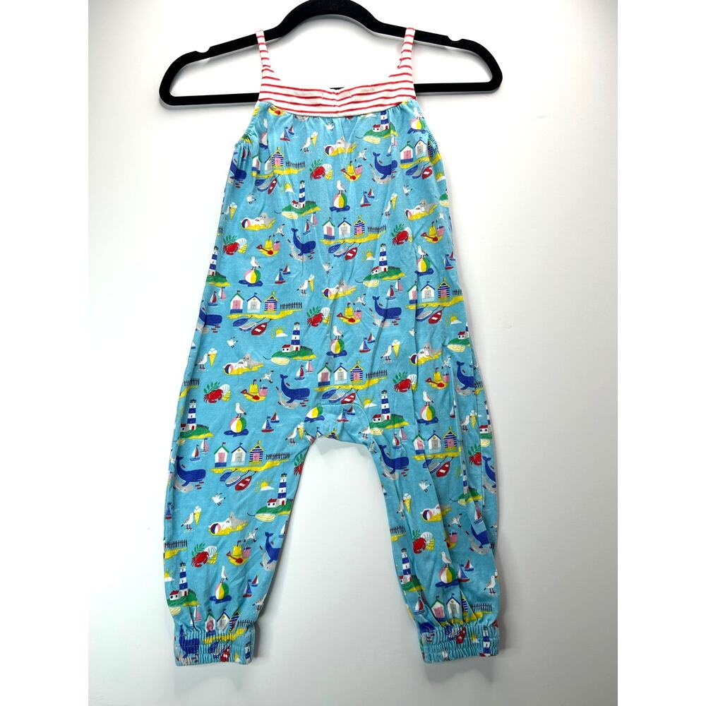 Baby Boden Beach Pull On Onesie Blue Multi Unisex 2-3 Years